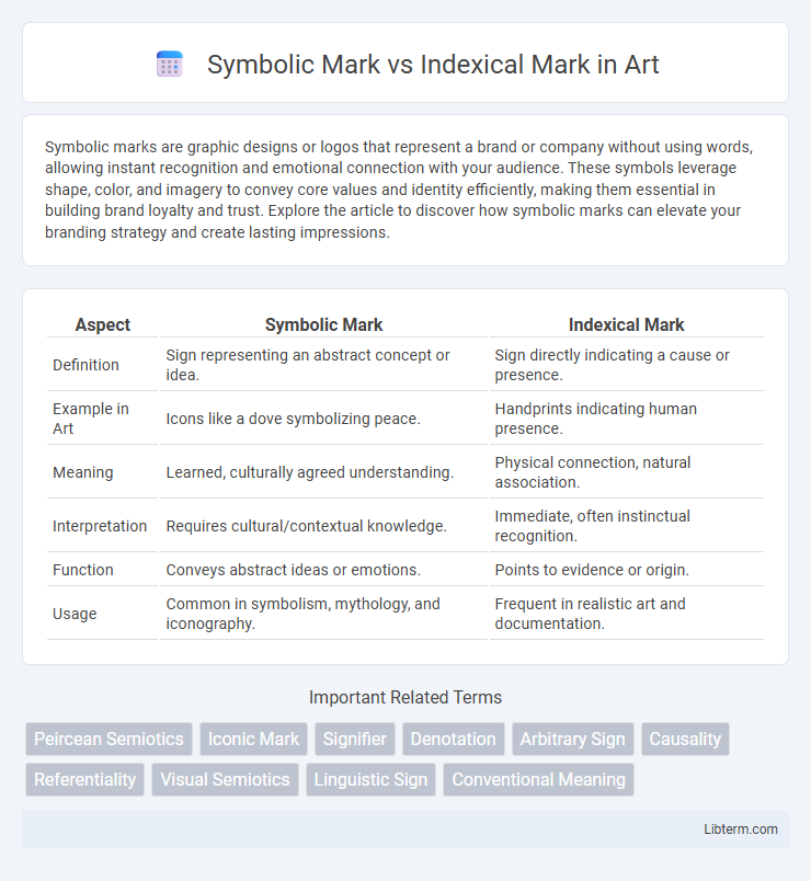 Indexical Mark vs Symbolic Mark in Art - What is The Difference?