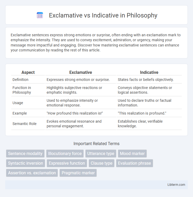 Indicative vs Exclamative in Philosophy - What is The Difference?