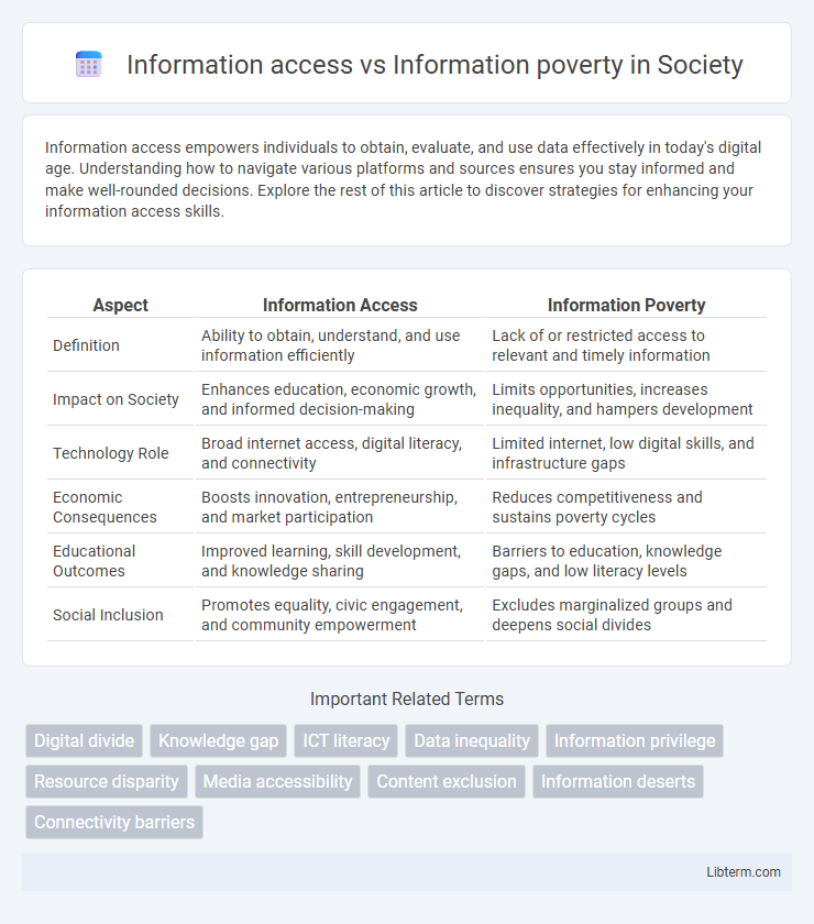 Information poverty vs Information access in Society - What is The Difference?
