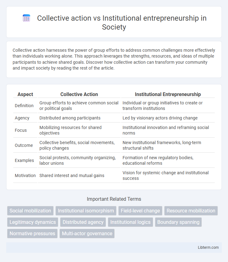 Institutional entrepreneurship vs Collective action in Society - What is The Difference?