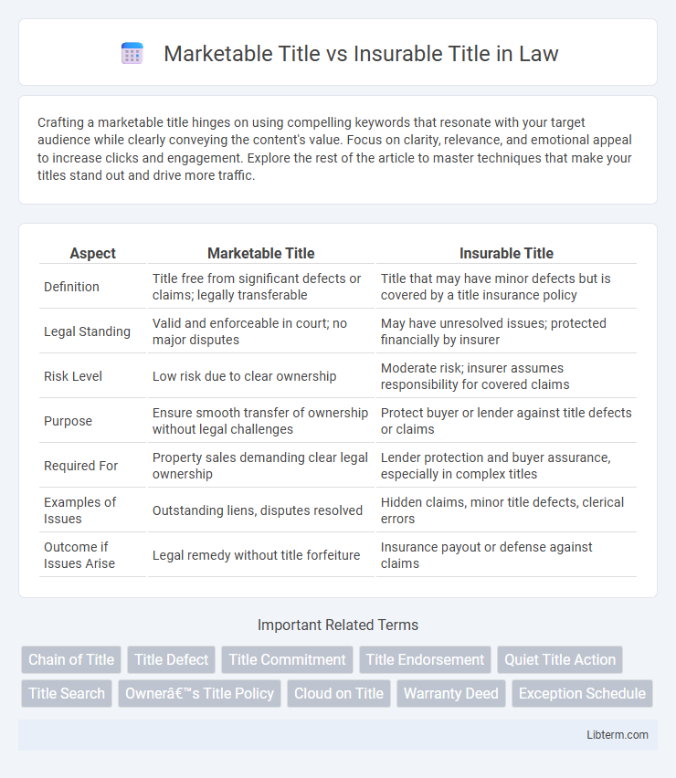 Insurable Title vs Marketable Title in Law - What is The Difference?