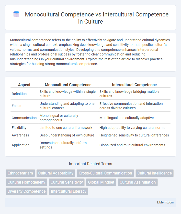 Intercultural Competence vs Monocultural Competence in Culture - What is The Difference?