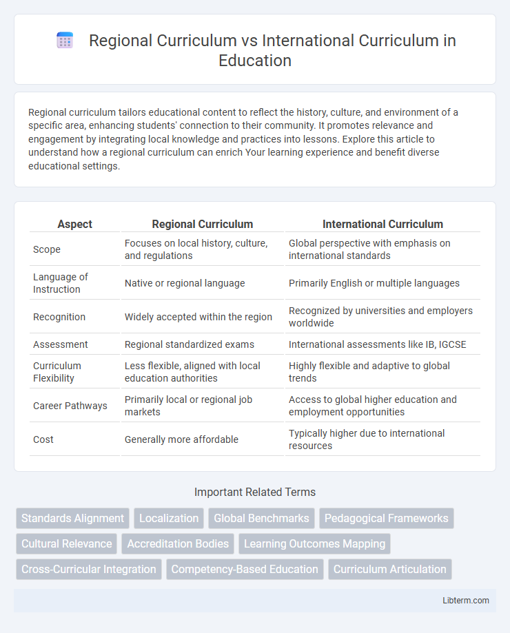 International Curriculum vs Regional Curriculum in Education - What is The Difference?