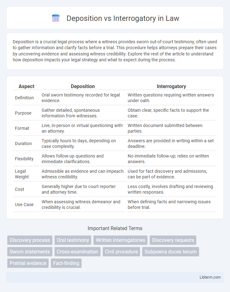 Interrogatory vs Deposition in Law - What is The Difference?
