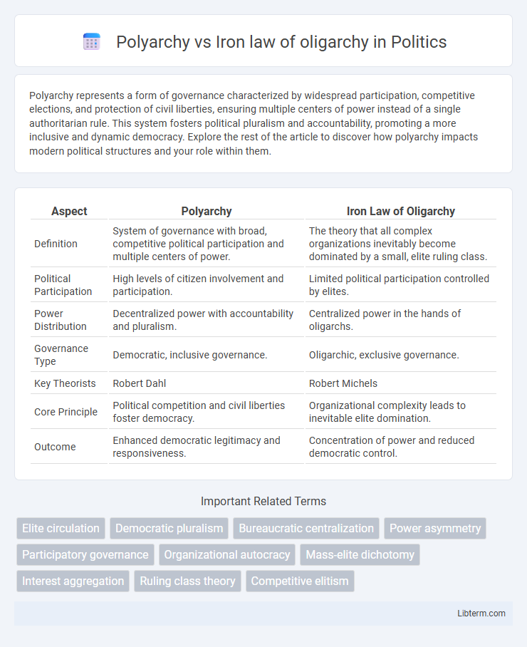 Iron law of oligarchy vs Polyarchy in Politics - What is The Difference?