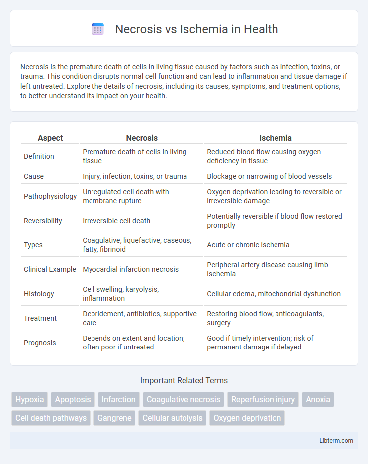 Ischemia vs Necrosis in Health - What is The Difference?