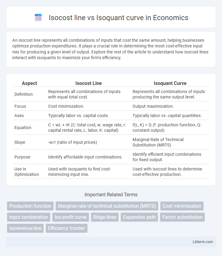 Isoquant curve vs Isocost line in Economics - What is The Difference?