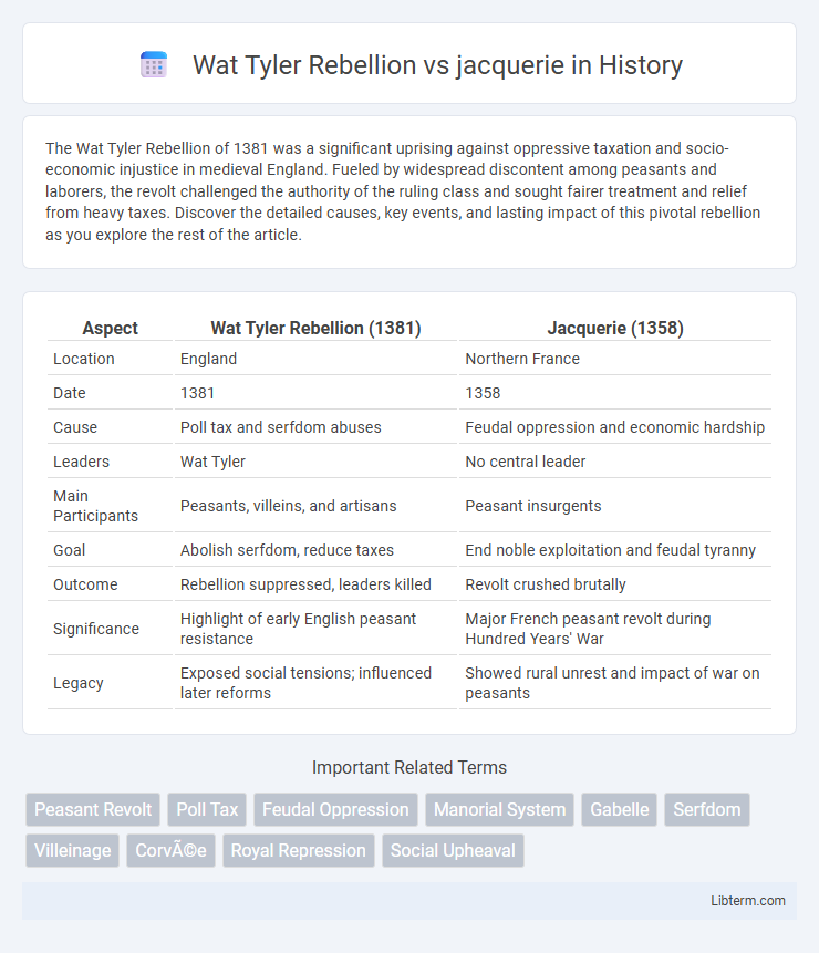 jacquerie vs Wat Tyler Rebellion in History - What is The Difference?