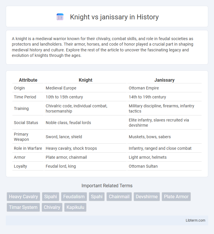 janissary vs Knight in History - What is The Difference?