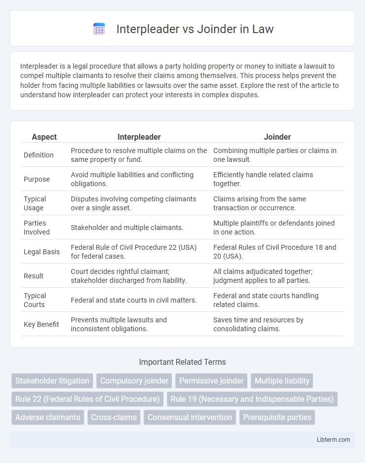 Joinder vs Interpleader in Law - What is The Difference?