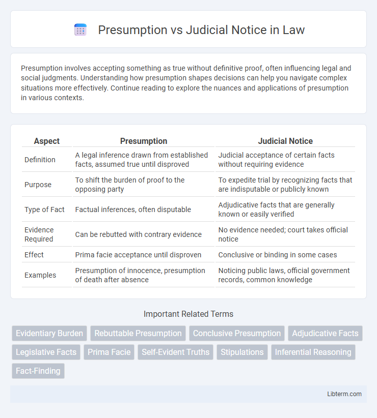 Judicial Notice vs Presumption in Law - What is The Difference?
