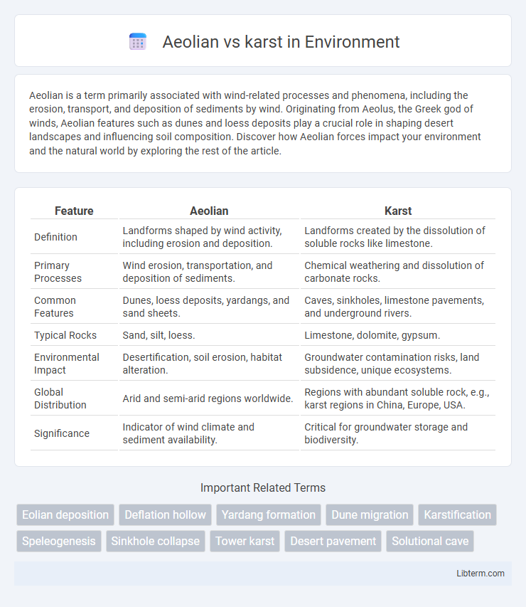 karst vs Aeolian in Environment - What is The Difference?