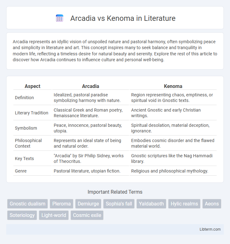 Kenoma vs Arcadia in Literature - What is The Difference?