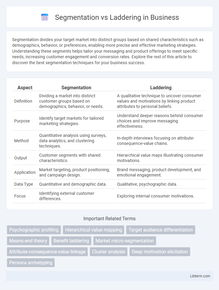 Laddering vs Segmentation in Business - What is The Difference?