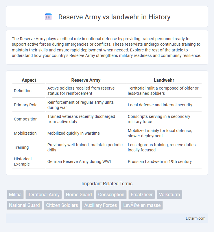 landwehr vs Reserve Army in History - What is The Difference?