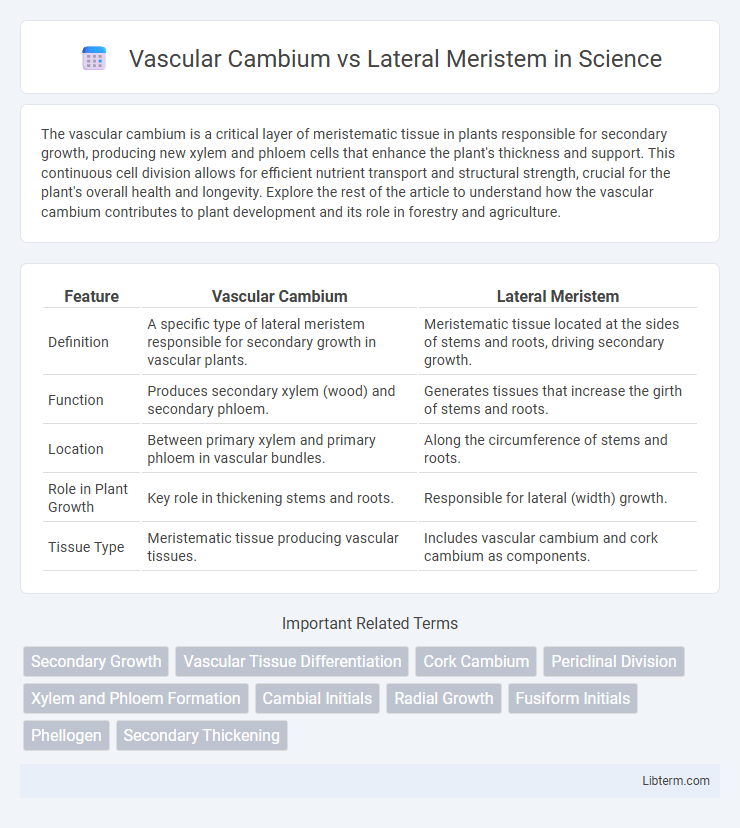 Lateral Meristem vs Vascular Cambium in Science - What is The Difference?