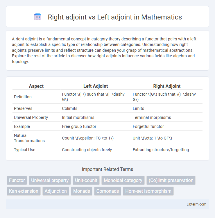 Left adjoint vs Right adjoint in Mathematics - What is The Difference?