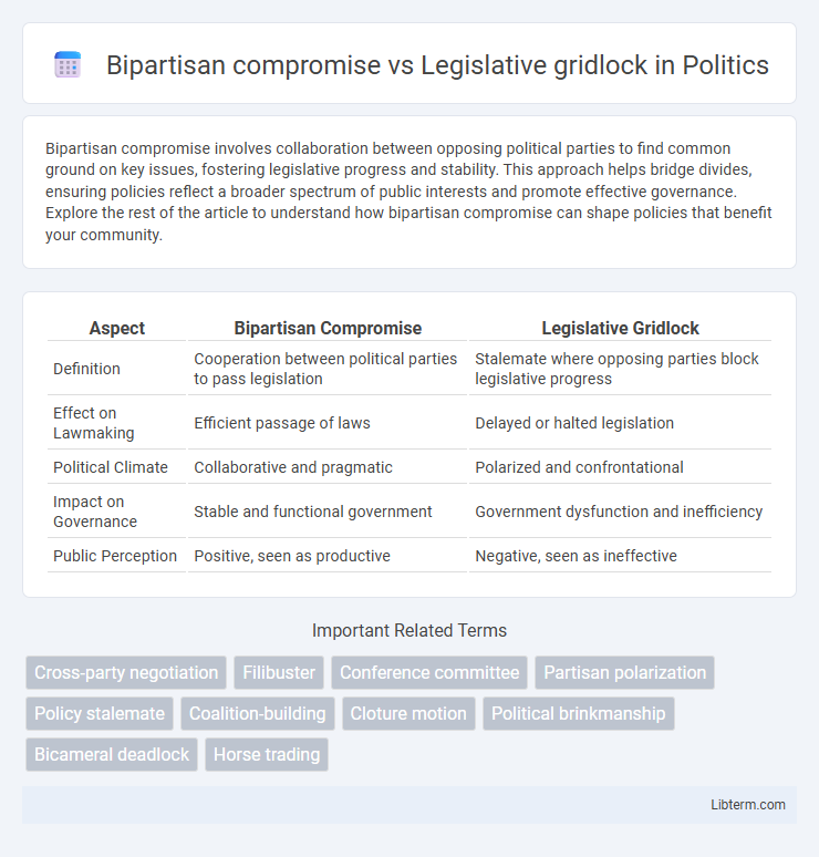 Legislative gridlock vs Bipartisan compromise in Politics - What is The Difference?