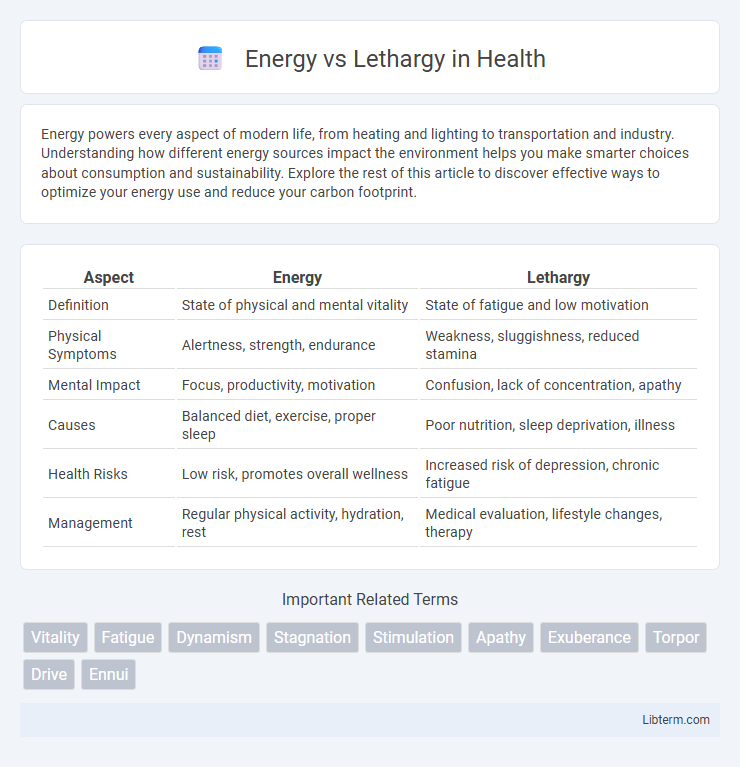 Lethargy vs Energy in Health - What is The Difference?