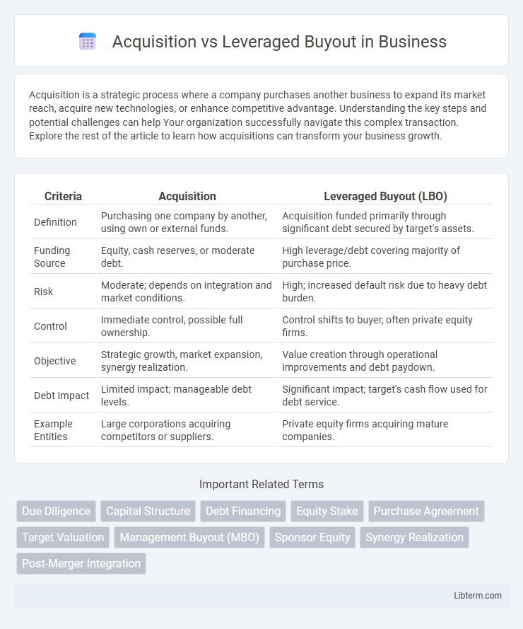 Leveraged Buyout vs Acquisition in Business - What is The Difference?