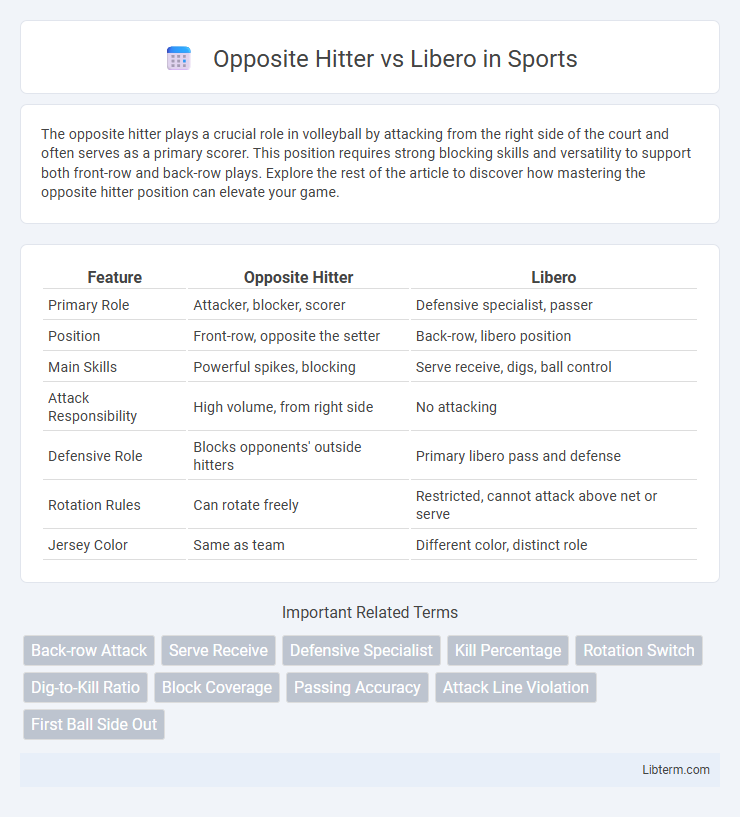 Libero vs Opposite Hitter in Sports - What is The Difference?
