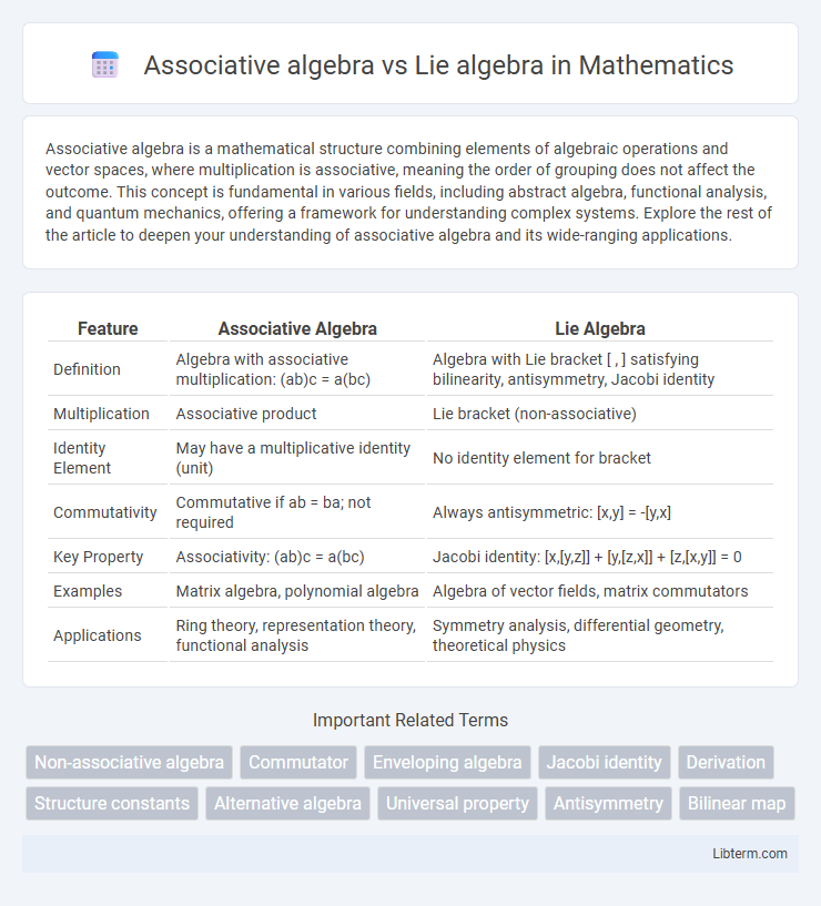 Lie algebra vs Associative algebra in Mathematics - What is The Difference?