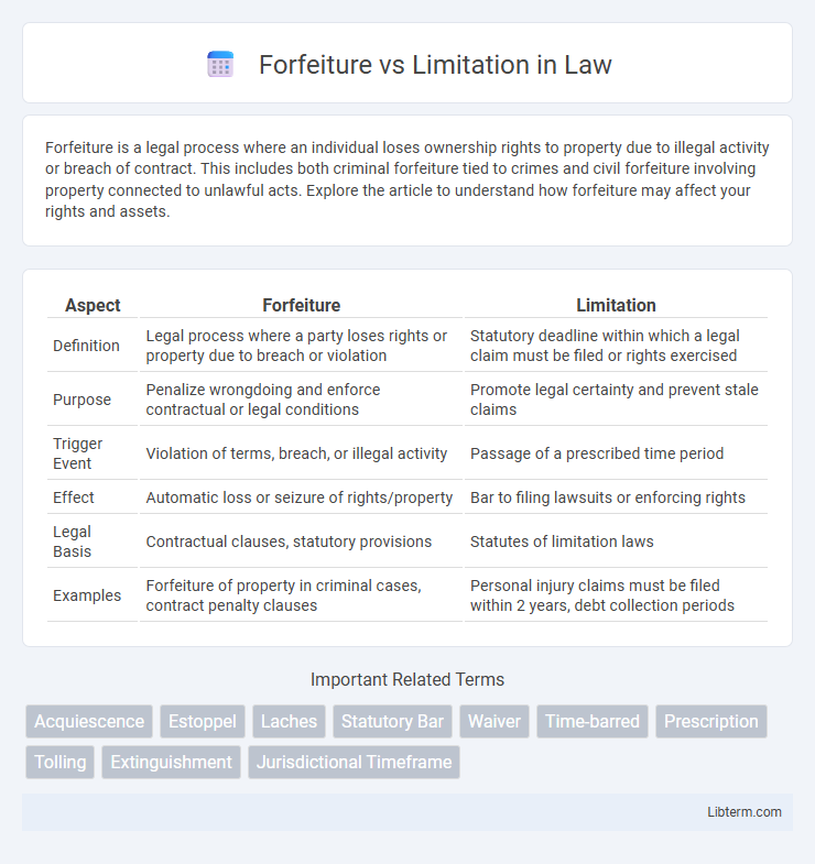 Limitation vs Forfeiture in Law - What is The Difference?