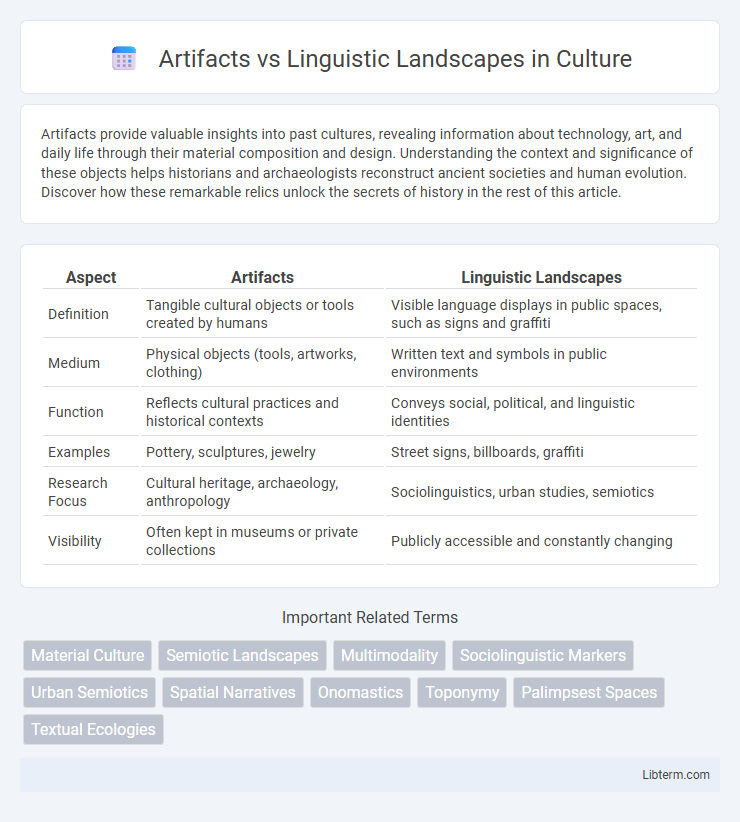 Linguistic Landscapes vs Artifacts in Culture - What is The Difference?