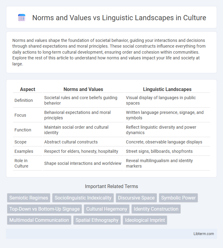 Linguistic Landscapes vs Norms and Values in Culture - What is The Difference?
