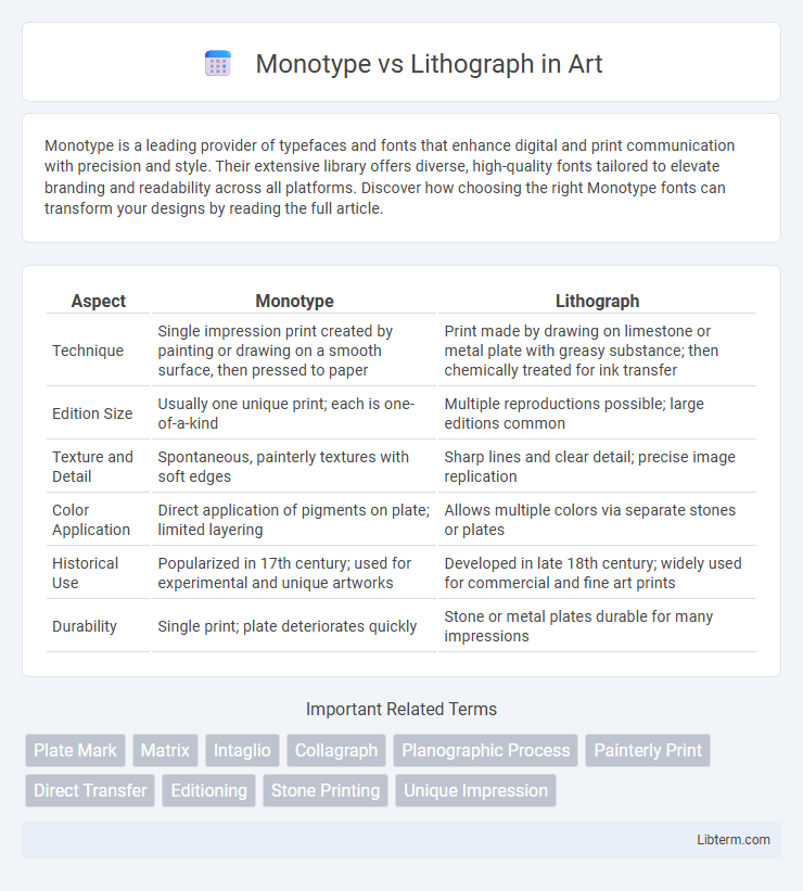 Lithograph vs Monotype in Art - What is The Difference?