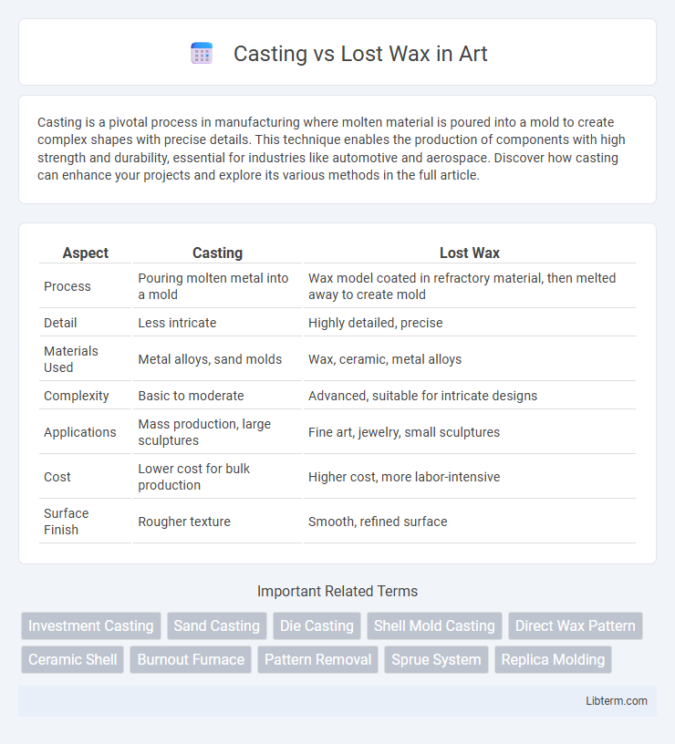 Lost Wax vs Casting in Art - What is The Difference?