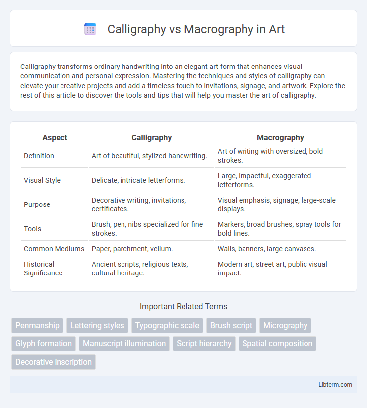 Macrography vs Calligraphy in Art - What is The Difference?