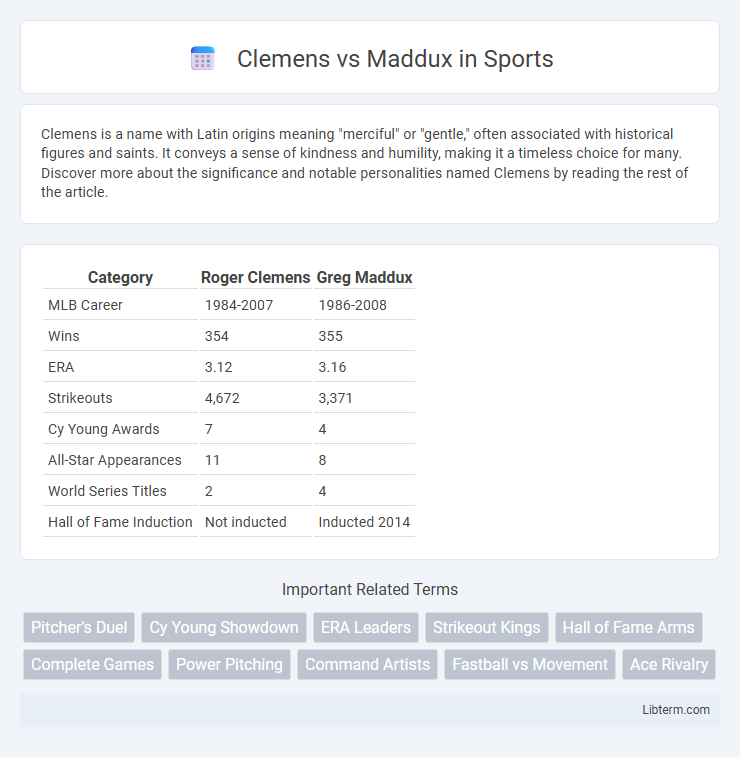 Maddux vs Clemens in Sports - What is The Difference?