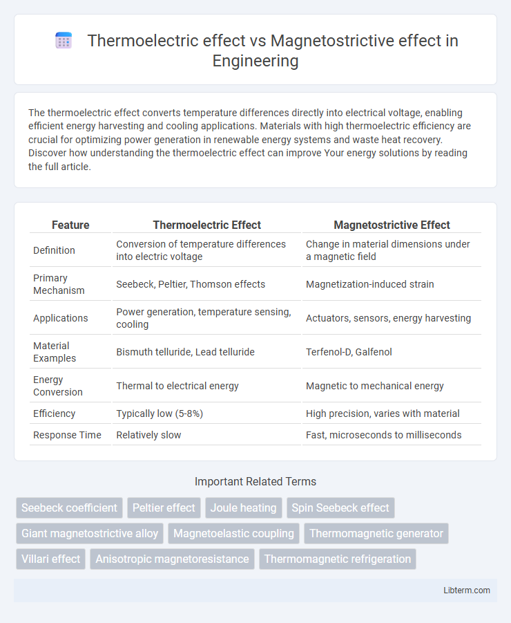 Magnetostrictive effect vs Thermoelectric effect in Engineering - What is The Difference?