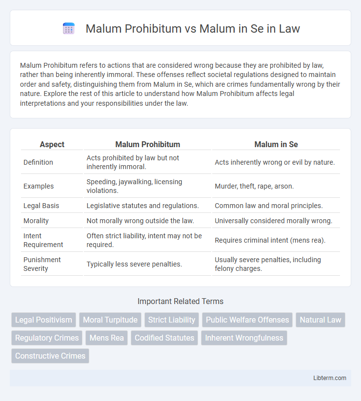 Malum in Se vs Malum Prohibitum in Law - What is The Difference?