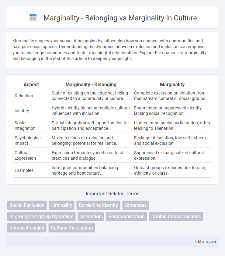 Marginality vs Marginality - Belonging in Culture - What is The Difference?