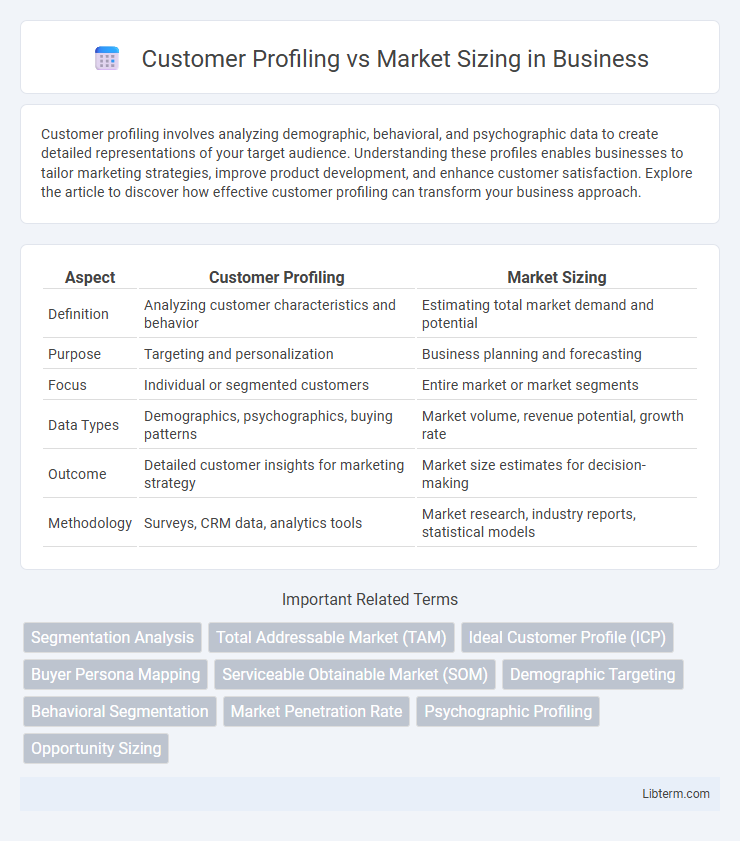 Market Sizing vs Customer Profiling in Business - What is The Difference?