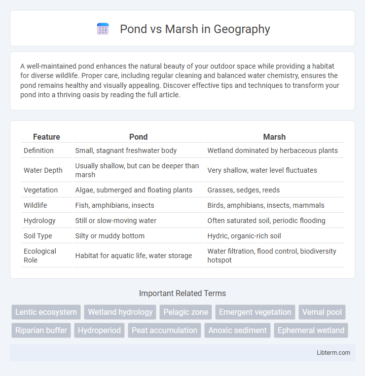 Marsh vs Pond in Geography - What is The Difference?