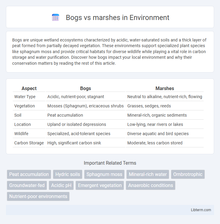 marshes vs Bogs in Environment - What is The Difference?