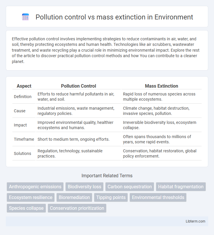 mass extinction vs Pollution control in Environment - What is The Difference?