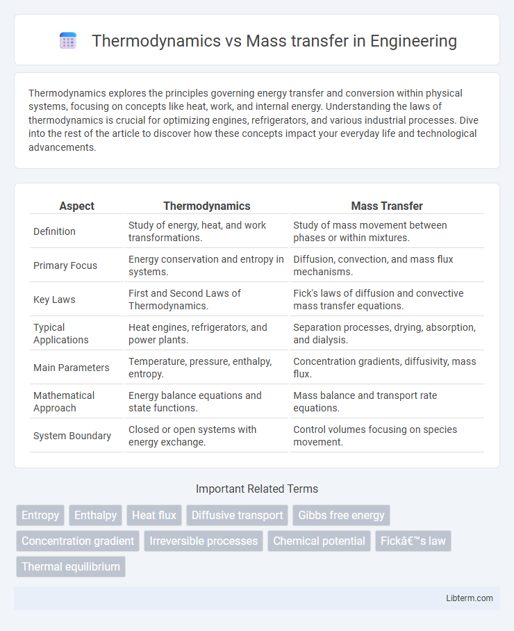 Mass transfer vs Thermodynamics in Engineering - What is The Difference?