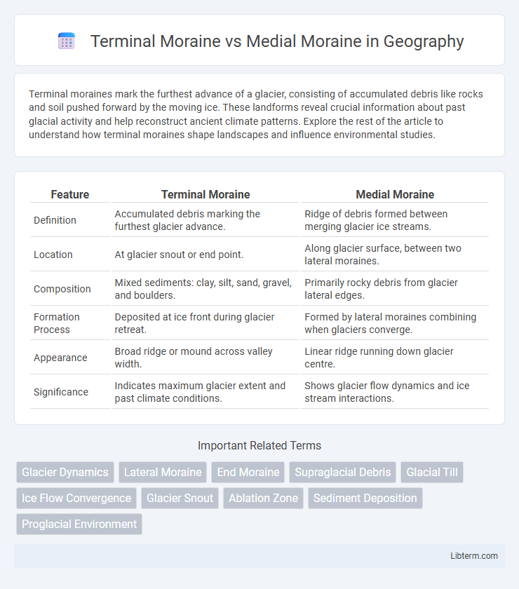 Medial Moraine vs Terminal Moraine in Geography - What is The Difference?