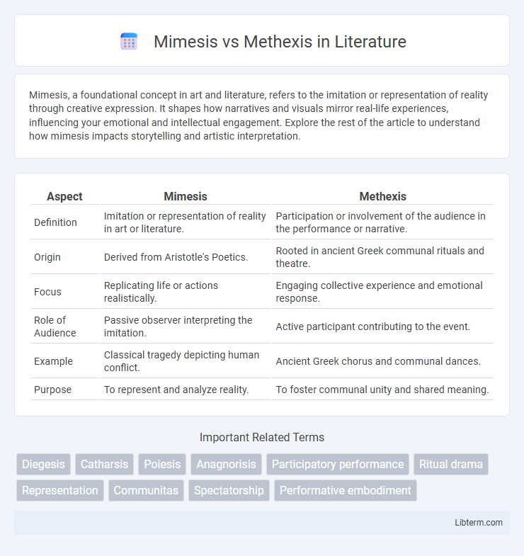 Methexis vs Mimesis in Literature - What is The Difference?