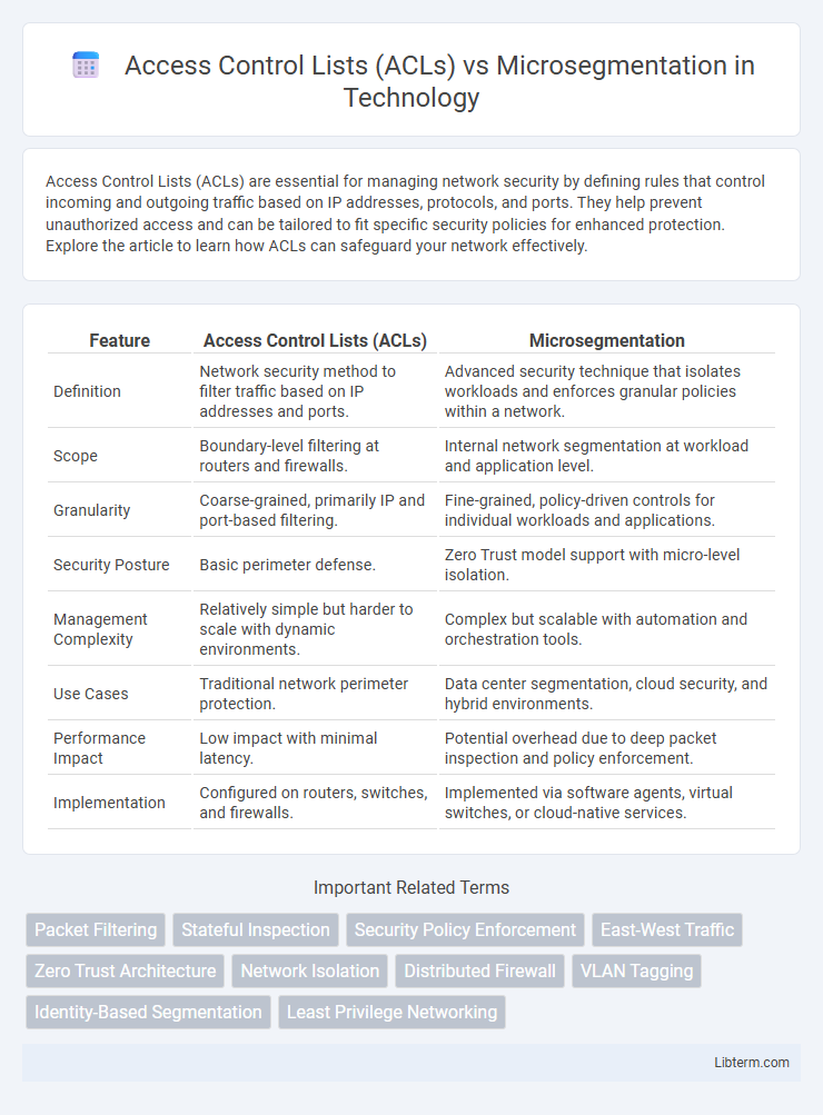 Microsegmentation vs Access Control Lists (ACLs) in Technology - What is The Difference?