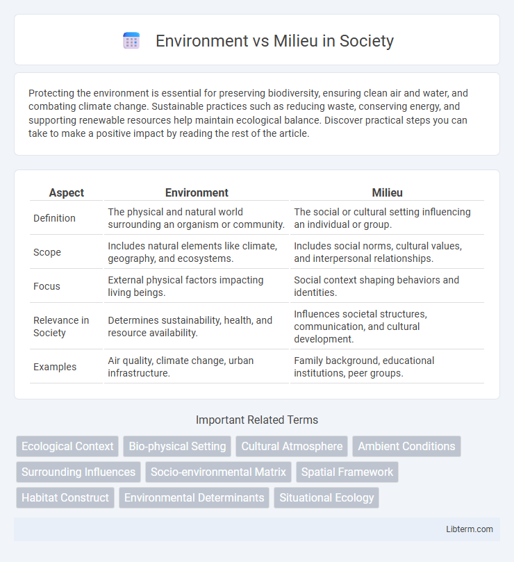 Milieu vs Environment in Society - What is The Difference?