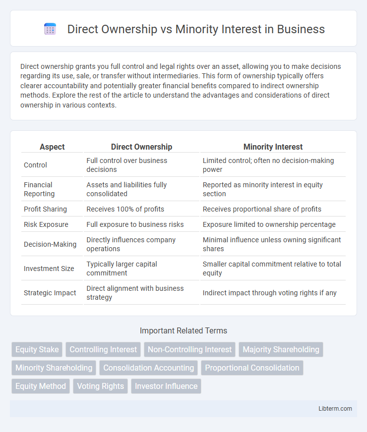 Minority Interest vs Direct Ownership in Business - What is The Difference?