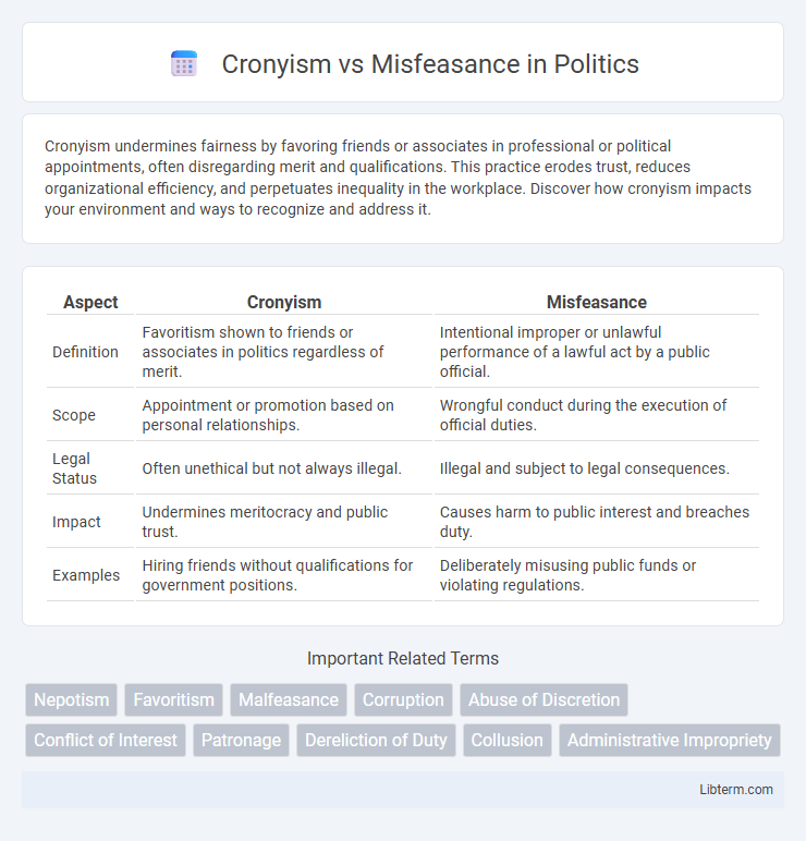 Misfeasance vs Cronyism in Politics - What is The Difference?