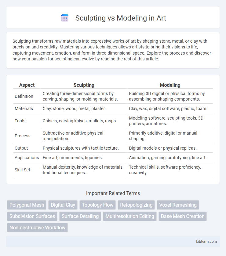 Modeling vs Sculpting in Art - What is The Difference?