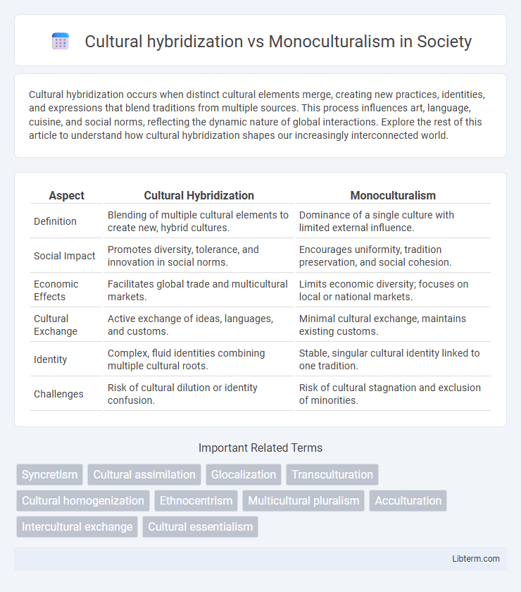 Monoculturalism vs Cultural hybridization in Society - What is The Difference?