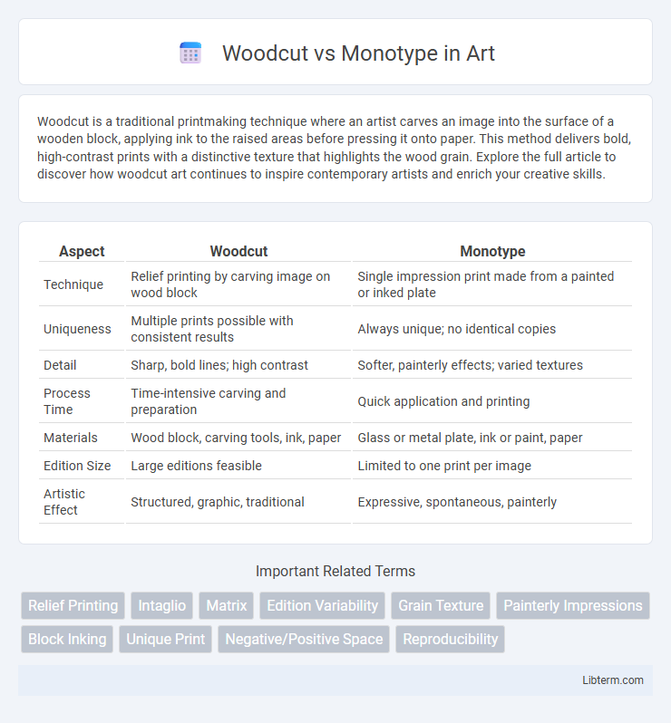 Monotype vs Woodcut in Art - What is The Difference?